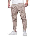 Men's Multi-Pocket Drawstring Casual Japanese Overalls Men's Autumn and Summer Overalls