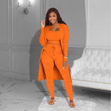 Nukty Women's Solid Color Three-piece Suit