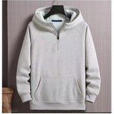 Fleece-lined Thick Loose Hooded Zipper Coat Men's and Women's Simple Trendy Couple Bottoming Shirt