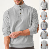 Nukty-shop Autumn and Winter Men's Outdoor Jacket Corduroy Stand Collar Long Sleeve with Pocket Sweater Men
