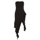 dress to impress codes Style 2024 Summer New Women's Clothing Solid Color Slim High Waist Fashion off-Neck Backless Dress