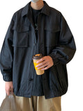 Nukty FALL OUTFIS MEN Trendy Summer Loose Fitness Wear Ins Chopsticks Parka