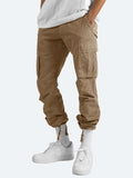 Summer Men's Overalls Drawstring Multi-Pocket Casual Trousers
