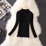 barn jacket outfits Spring Contrast Color Woolen Vest Mid-Length Suit Women's Half Turtleneck Sweater Sweater Western Style Two-Piece Set