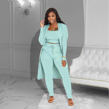 Nukty Women's Solid Color Three-piece Suit