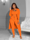 Nukty Women's Solid Color Three-piece Suit