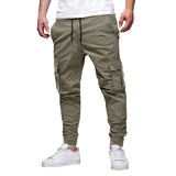 Men's Multi-Pocket Drawstring Casual Japanese Overalls Men's Autumn and Summer Overalls