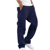 Summer Men's Overalls Drawstring Multi-Pocket Casual Trousers