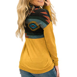 outfit ideas New Autumn and Winter Women's Sun Totem Printing Ethnic Style Turtleneck Sweater Women