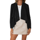 Autumn New Temu Women's Solid Color Suede Jacket