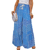 grunge outfits New Floral Casual Pants Trousers Loose Floral Color Matching Casual Pants