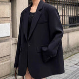 buisnesscore outfit women Black Small Suit Jacket for Women Spring and Autumn New Mid-Length Design Fashionable Temperament Casual Small Suit Jacket