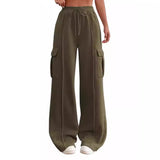 streetwear women outfits Fall 2024 Women's Drawstring Elastic Waist Casual Workwear Sweatpants Drawstring Waist-Tight Sports Pants