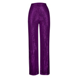 Women's High Waist Fashion Casual Pants EBay Sequins Loose Draping Wide Leg Pants Summer Women's