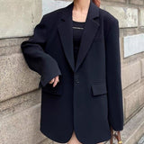 buisnesscore outfit women Black Small Suit Jacket for Women Spring and Autumn New Mid-Length Design Fashionable Temperament Casual Small Suit Jacket
