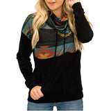 outfit ideas New Autumn and Winter Women's Sun Totem Printing Ethnic Style Turtleneck Sweater Women