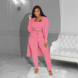 Nukty Women's Solid Color Three-piece Suit