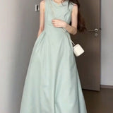 drama dress to impress 2024 Pink Temperament Sleeveless Vest Dress Mid-Length Dress French Slimming High-End Chic Beautiful Dress