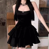 freshman hoco dresses Hot Girl Elegant Black Dress Women's High-Grade Tube Top Birthday Dress Irregular Cake Skirt Pettiskirt Women