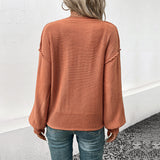 fall outfits women Popular Autumn and Winter Multi-Color Fashion Women's Long Sleeve Solid Color Sweater