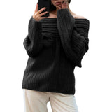 fall inspo outfits Autumn and Winter Long Sleeve Top Elegant Socialite Loose Bell Sleeve Sweater Women's Clothing
