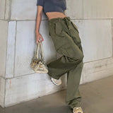 birkenstock clogs outfit fall Overalls Women's Personalized Street Casual Loose Slimming Lace-up Multi-Pocket Trendy Straight