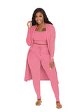 Nukty Women's Solid Color Three-piece Suit