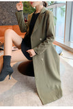 Nukty New Women Overcoat Long Solid Slim Patchwork Lapel Double Breasted Casual Office Lady Fashion Winter Female Coats Elegant