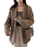 discover style ideas Lazy Style Gentle Cardigan Loose Sweater Spring and Autumn New Outerwear Mohair Thickened Knitted Coat