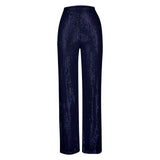 Women's High Waist Fashion Casual Pants EBay Sequins Loose Draping Wide Leg Pants Summer Women's