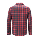 fall outfits men New Men's Plaid Shirt American Casual Loose plus Size Trendy Fashion Casual Long Sleeve Shirt Men