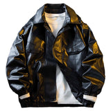 men’s outfits Men's Vintage American Retro Brown Leather Jacket Spring and Autumn Men's Workwear Jacket
