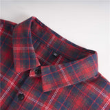 fall outfits men New Men's Plaid Shirt American Casual Loose plus Size Trendy Fashion Casual Long Sleeve Shirt Men