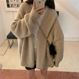 discover style ideas Lazy Style Gentle Cardigan Loose Sweater Spring and Autumn New Outerwear Mohair Thickened Knitted Coat