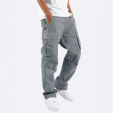 Summer Men's Overalls Drawstring Multi-Pocket Casual Trousers