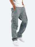 Summer Men's Overalls Drawstring Multi-Pocket Casual Trousers