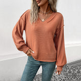 fall outfits women Popular Autumn and Winter Multi-Color Fashion Women's Long Sleeve Solid Color Sweater