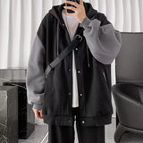 Nukty Korean Style  Stylish Ribbed Cuff Hood Jacket Super Soft Unisex Jacket Single Breasted   for Dating
