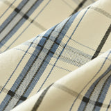 Nukty Fashion Plaid Short Sleeve Shirts for Men 2024 Summer New Plus Size Casual Loose Cotton Shirts