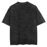 Nukty Men's Washed T Shirt Summer vintage Casual T-shirt  Loose TShirts Women Black Acid Wash Y2k Short Sleeve Hip Hop Streetwear Tees