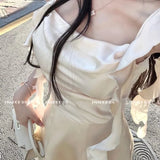 Nukty Elegant Party Dresses for Women Sweet Slim Short Sleeveless Mini Fairy Vintage Bodycone One Piece Dress Korean Y2k