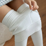 Nukty New fashion large size Fleece Women Winter Tights White High Waist Warm Pantyhose Thermal stockings Elasticity Seamless Leggings