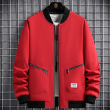 Nukty New Spring Jackets Men Baseball Jacket Fashion Casual Coat Jacket Plus Size 6XL 8XL Outdoor Outerwear Solid Color