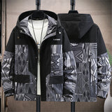 Nukty Plus Size 10XL 11XL Jacket Men Hip Hop Streetwear Patchwork Jacket Coat Male Hooded Jackets Big Size 10XL 11XL