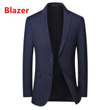 Nukty Men's Solid Color Business Suit High Quality Fashion Banquet Wedding Trend Groom Best Man Single 3/2/1