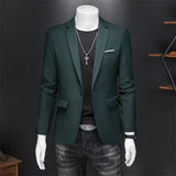 Nukty High Quality Business Slim Fit Single Buttons Suits Jacket Men Slim Fit Casual Fashion Wedding Groom Tuxedo Blazer Coats 6XL-M