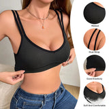 Nukty Sexy Crop Top Corset Camisole Seamless Underwear Hot Sale Fashion Women Casual Bralette Lingerie Tank Top Sexy Bras Sports Vest