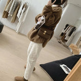 Nukty WINTER OUTFITS Y2k Korean Version Winter Clothes Women Jackets Lambwool Coat Fashion Casual Loose Oversize Thick Parkas Long Sleeve Tide Coats