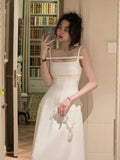 Nukty Summer Y2K Spaghetti Strap Evening Party Dresses Solid Elegant Sleeveless Sexy A-line Short Dress One Piece Vestido Mujer