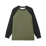 Nukty Mens Long Sleeve T Shirts Casual Round Neck Cotton Moisture Wicking Tees Tanks Patchwork Undershirts Loose Fit Tshirts for Men